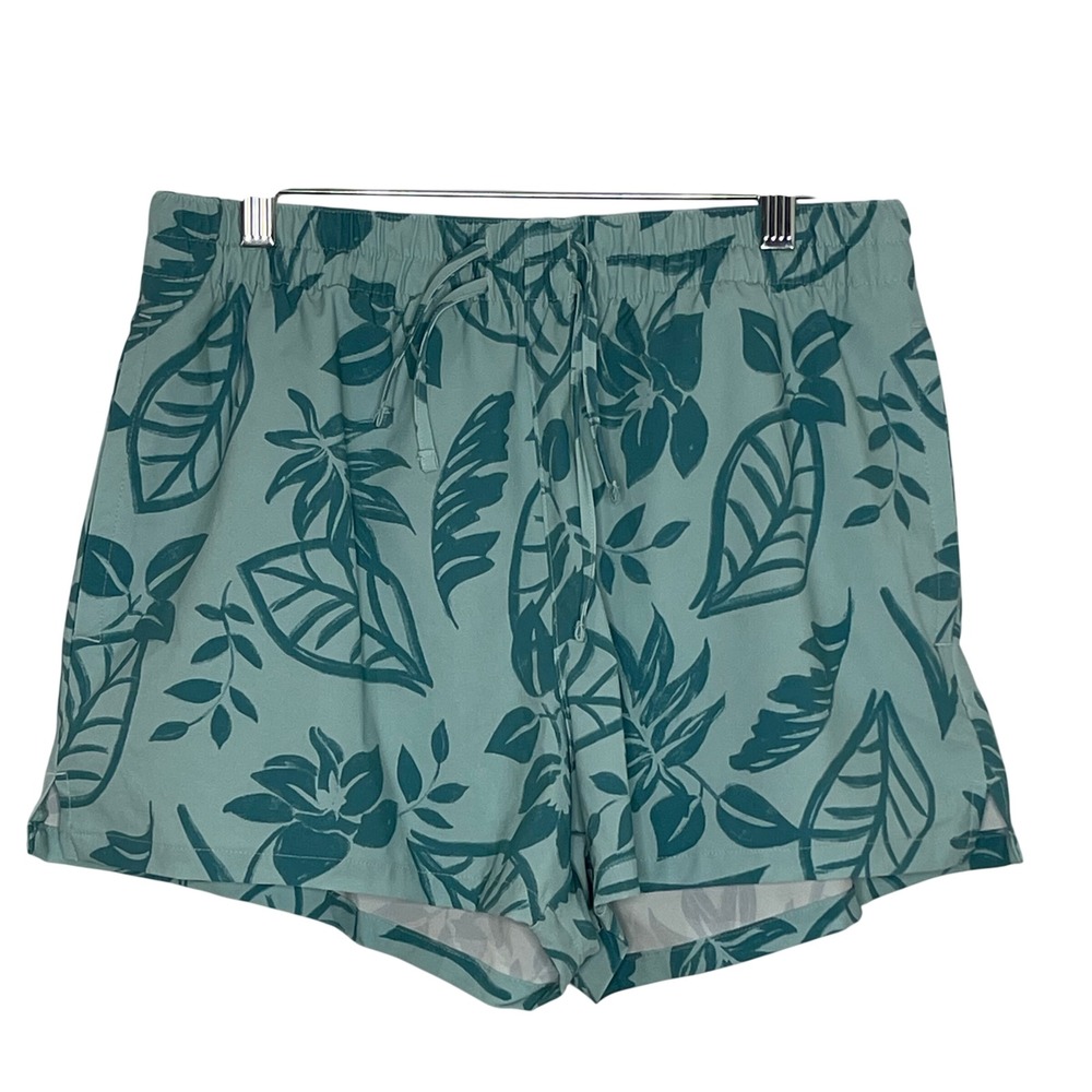 Columbia PFG Sandy River Shorts Women's Medium Aqua Tropical Floral AL4917